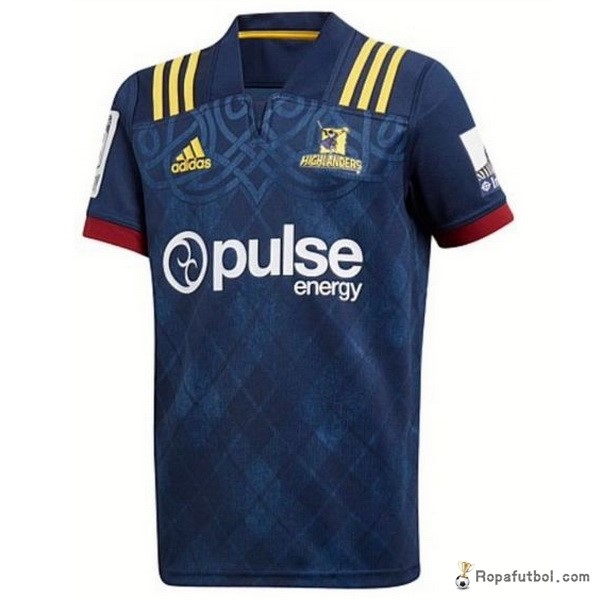 Camiseta Rugby Highlanders Replica Primera Ropa 2018 Azul